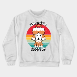 Cute orange dog is a good boy Crewneck Sweatshirt